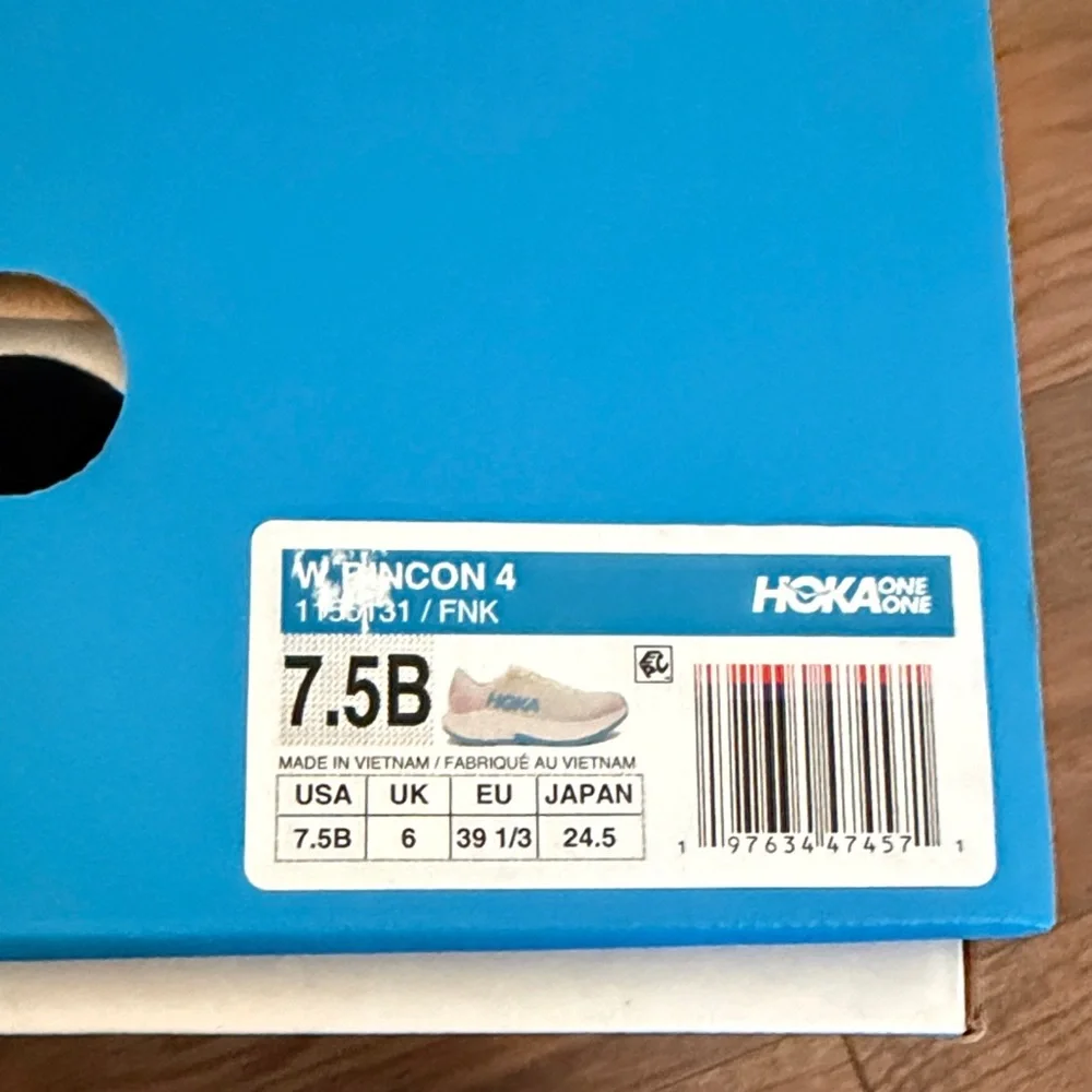 HOKA Rincon 4 Shoes - Size 7.5B - White and Pink - Picture 5 of 5